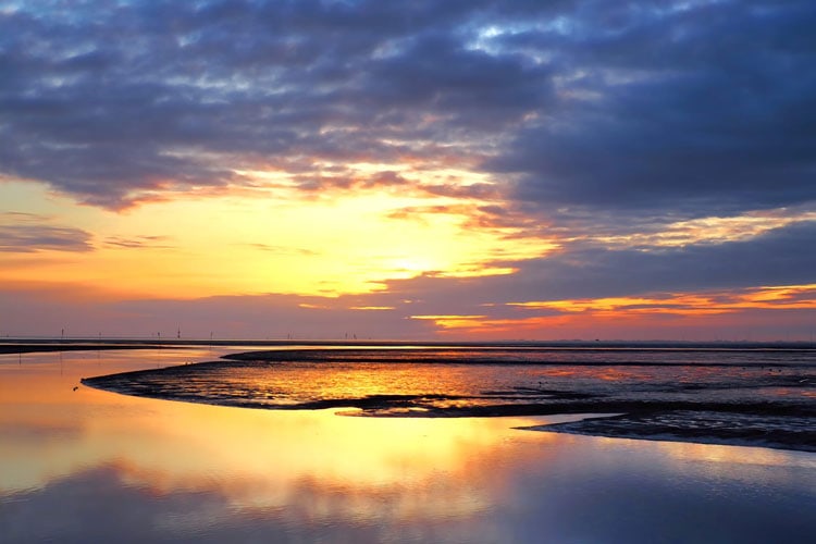 Sonnenuntergang über der Nordsee